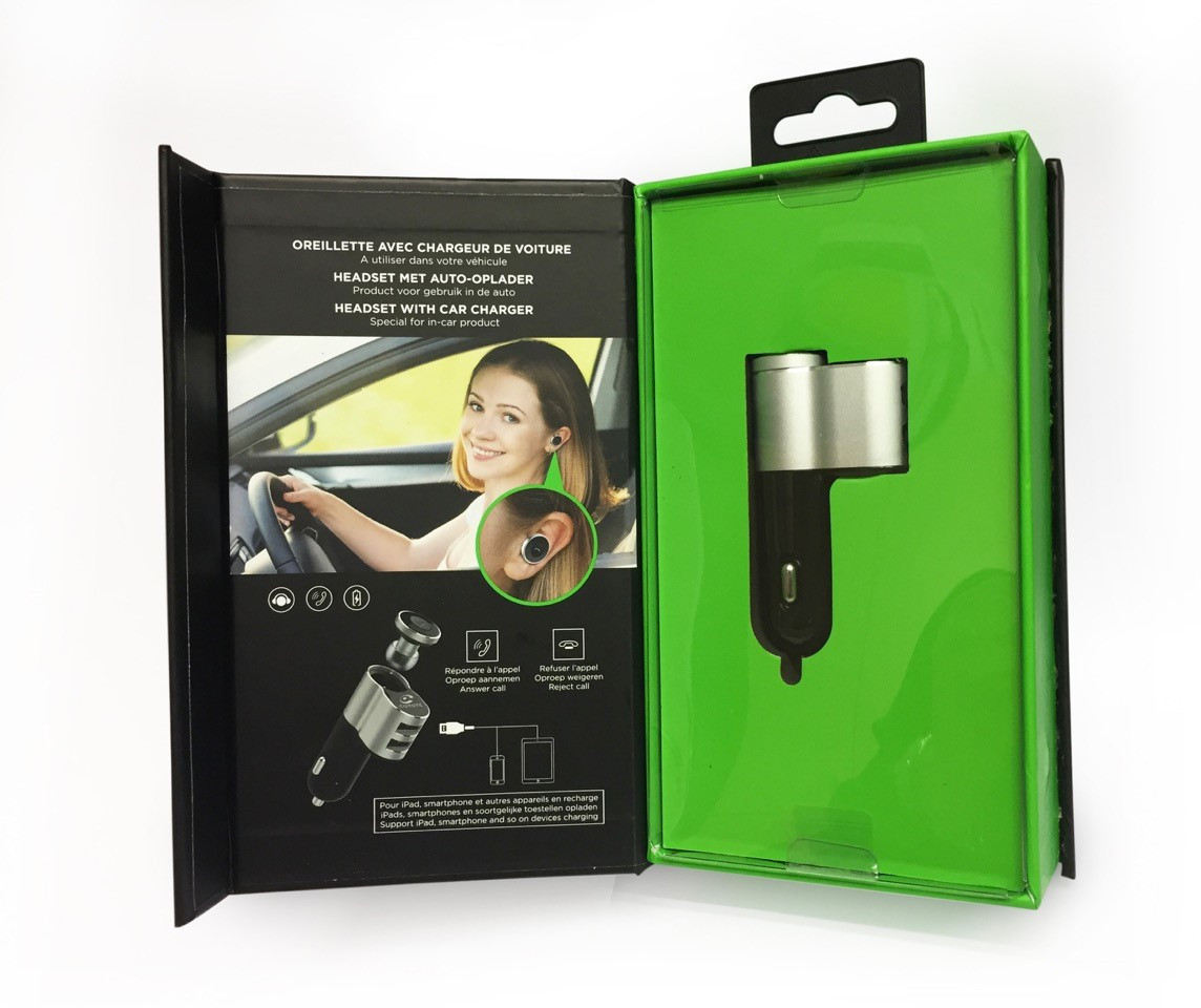 COYOTE Oreillette Bluetooth + chargeur de voiture (2085) In-ear Oreillettes bluetooth  Gris