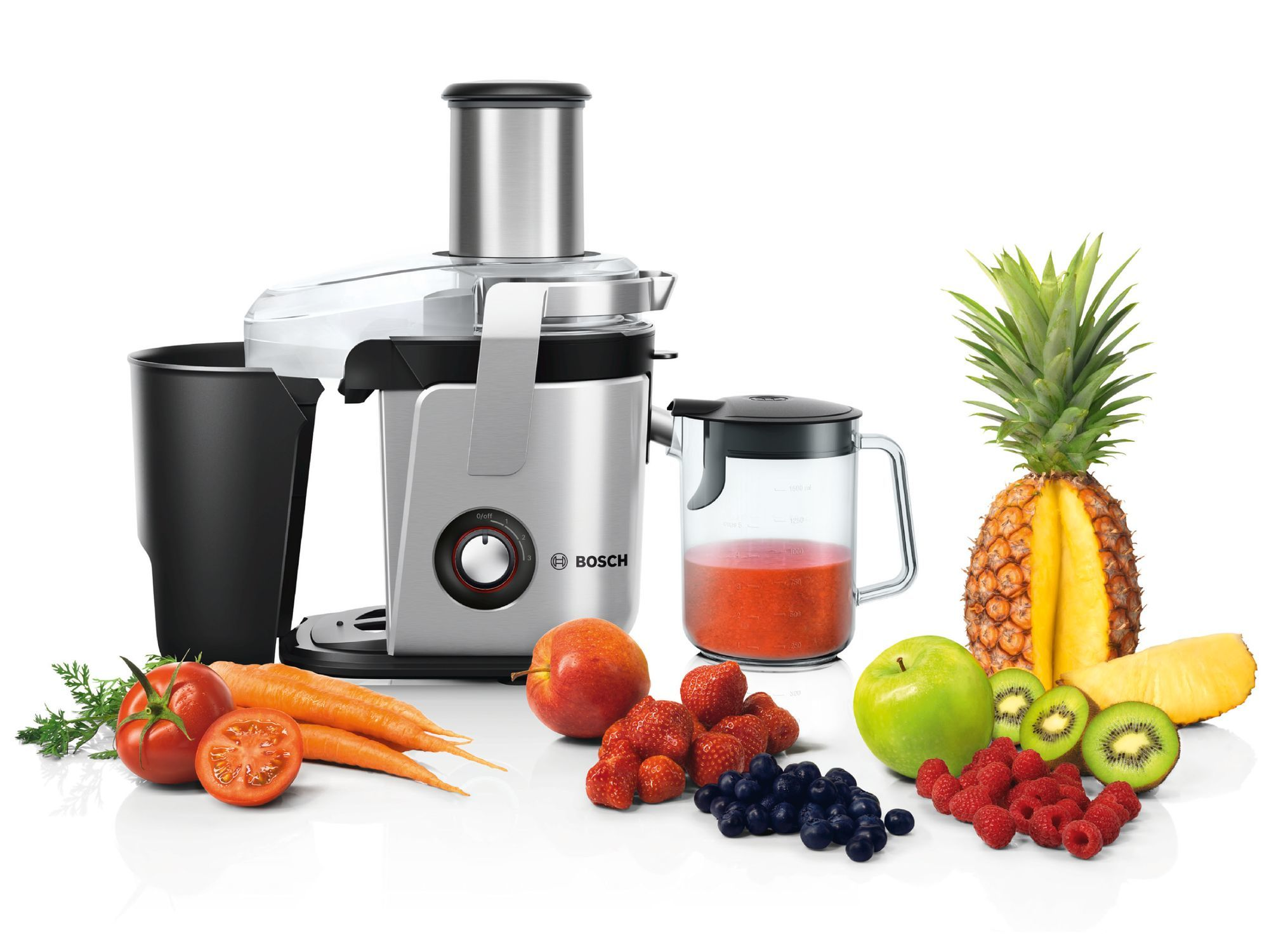 BOSCH MES4010 VitaJuice 4 Entsafter 1200 Watt, Silber/Schwarz