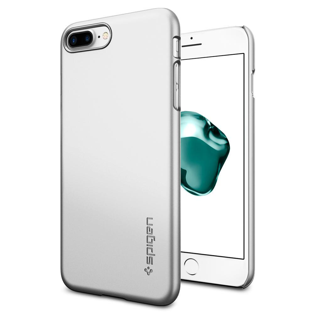 SPIGEN iPhone 7 Plus Case Spigen Thin Fit Ultra İnce Satin Silver