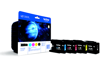 BROTHER LC1280XLVAL MULTI PACK CMYBK - Tintenpatrone (Schwarz, gelb, cyan, magenta)
