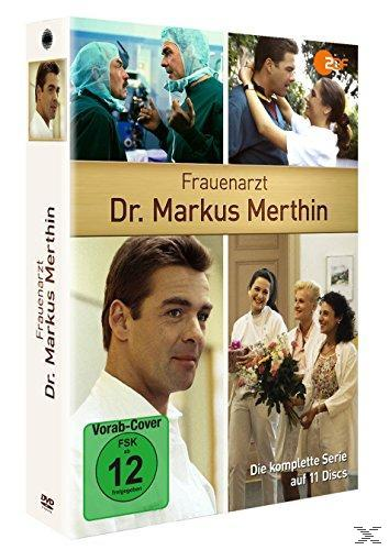 DVD-Box der deutschen TV-Serie 'Dr. Markus Merthin'. Sie zeigt Szenen aus der Show mit Schauspielern.