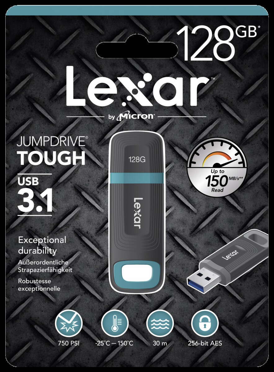 LEXAR JumpDrive USB-Stick, 128 GB, Schwarz/Grün