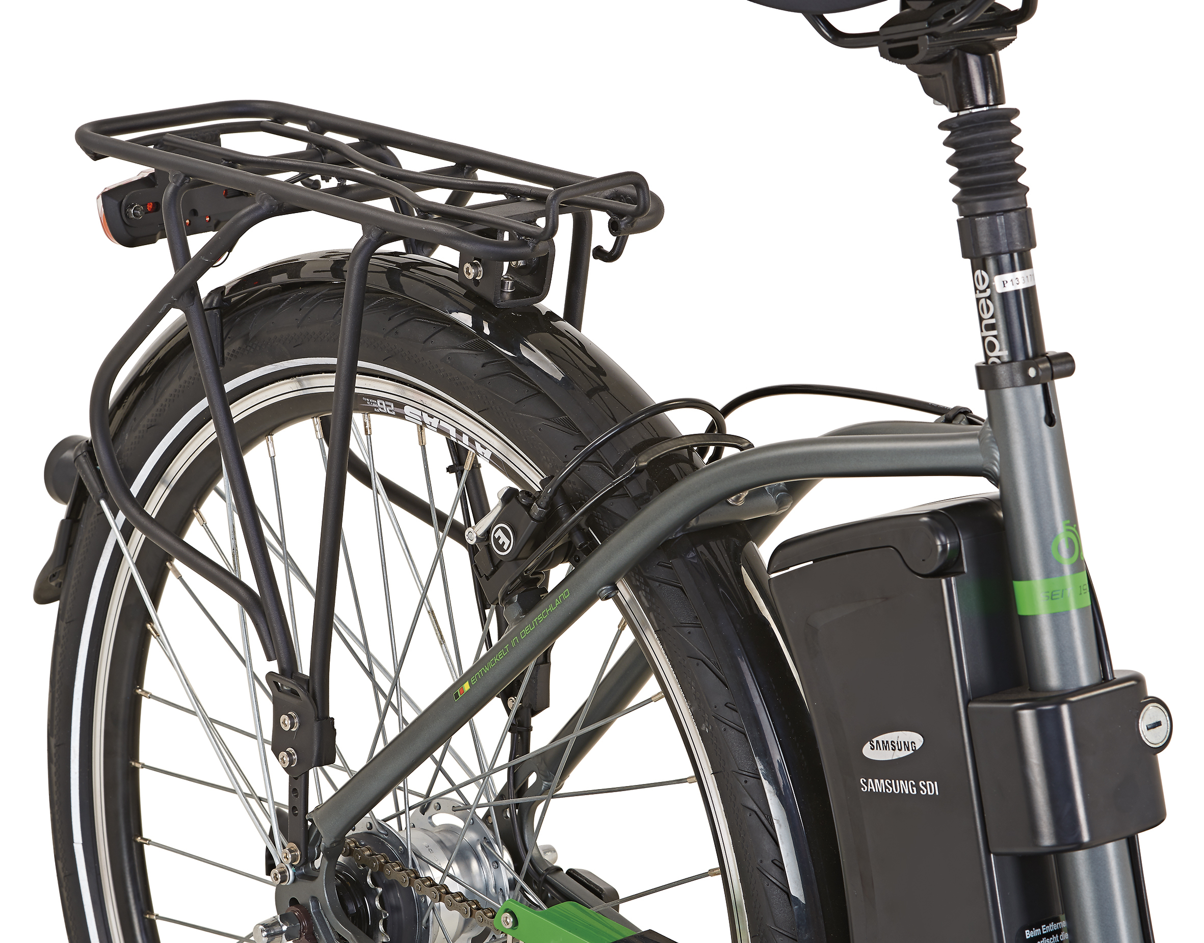 PROPHETE GENIESSER e8.7 Citybike (Laufradgröße: 28 Zoll, Damen-Rad, 374 Wh, Brilliant silber matt, Federgabel schwarz)