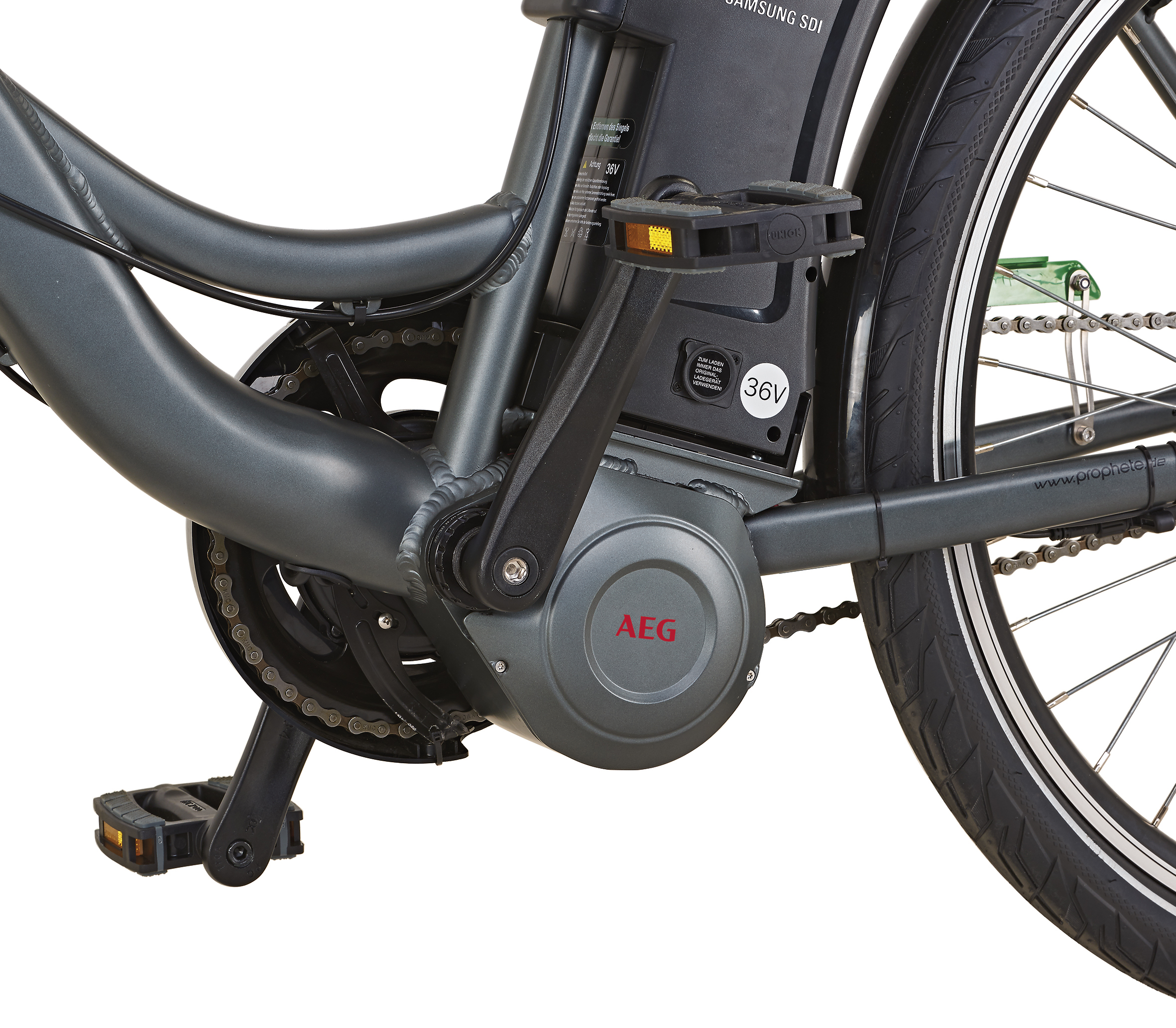 PROPHETE GENIESSER e8.7 Citybike (Laufradgröße: 28 Zoll, Damen-Rad, 374 Wh, Brilliant silber matt, Federgabel schwarz)