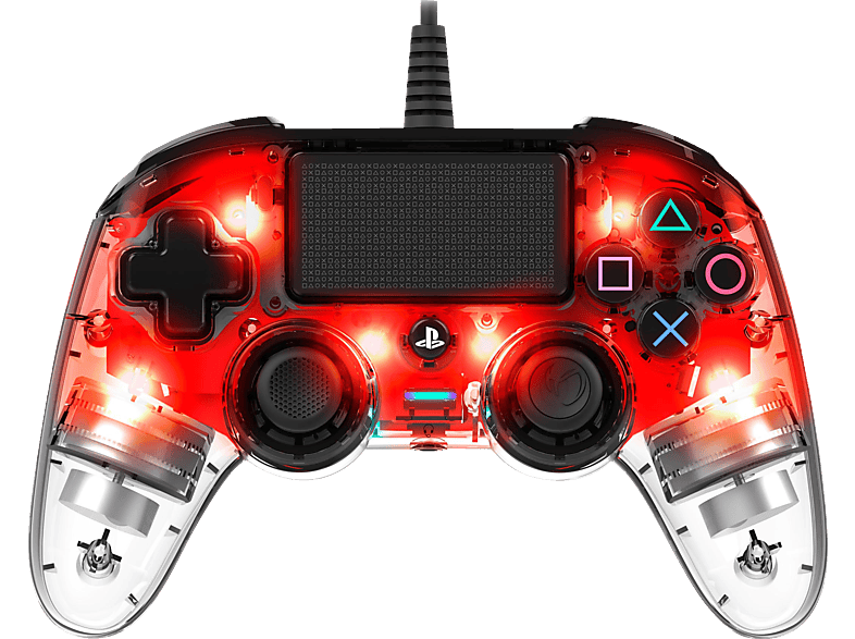 NACON NA360837 Color Light Edition Controller Rot für PlayStation 4