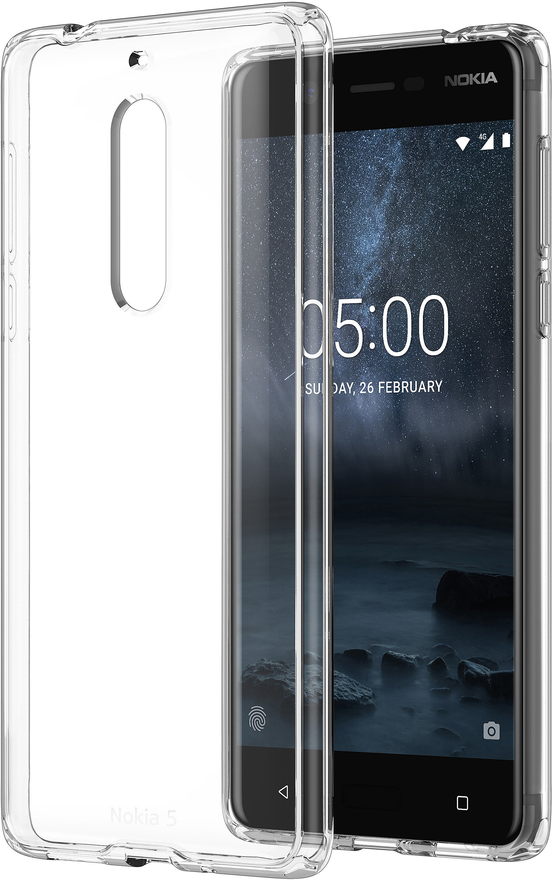 NOKIA Hybrid Crystal Backcover, Transparent Nokia, Case CC-704, 5