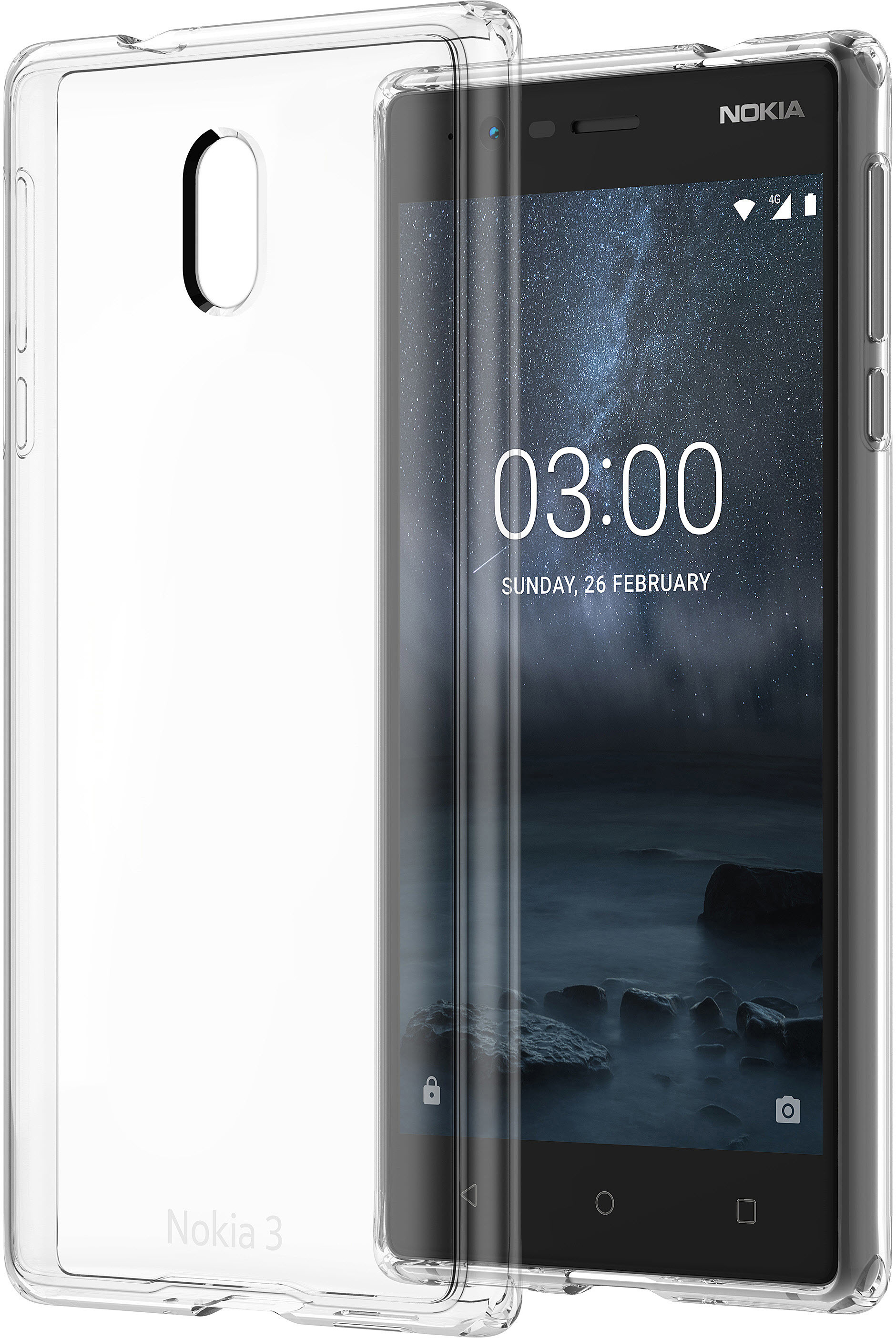 Crystal Nokia, Transparent CC-705, NOKIA Case 3, Hybrid Backcover,