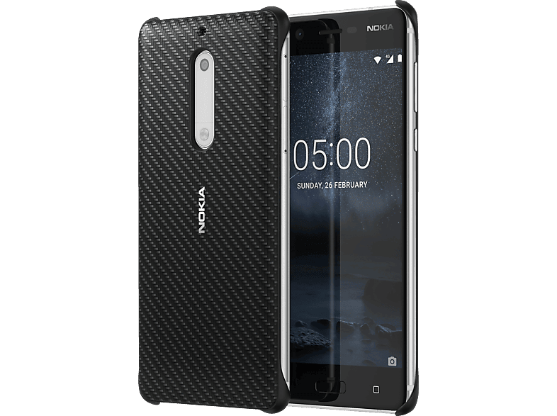 Nokia, Backcover, Case 5, Carbon Schwarz Design NOKIA Fibre CC-803,