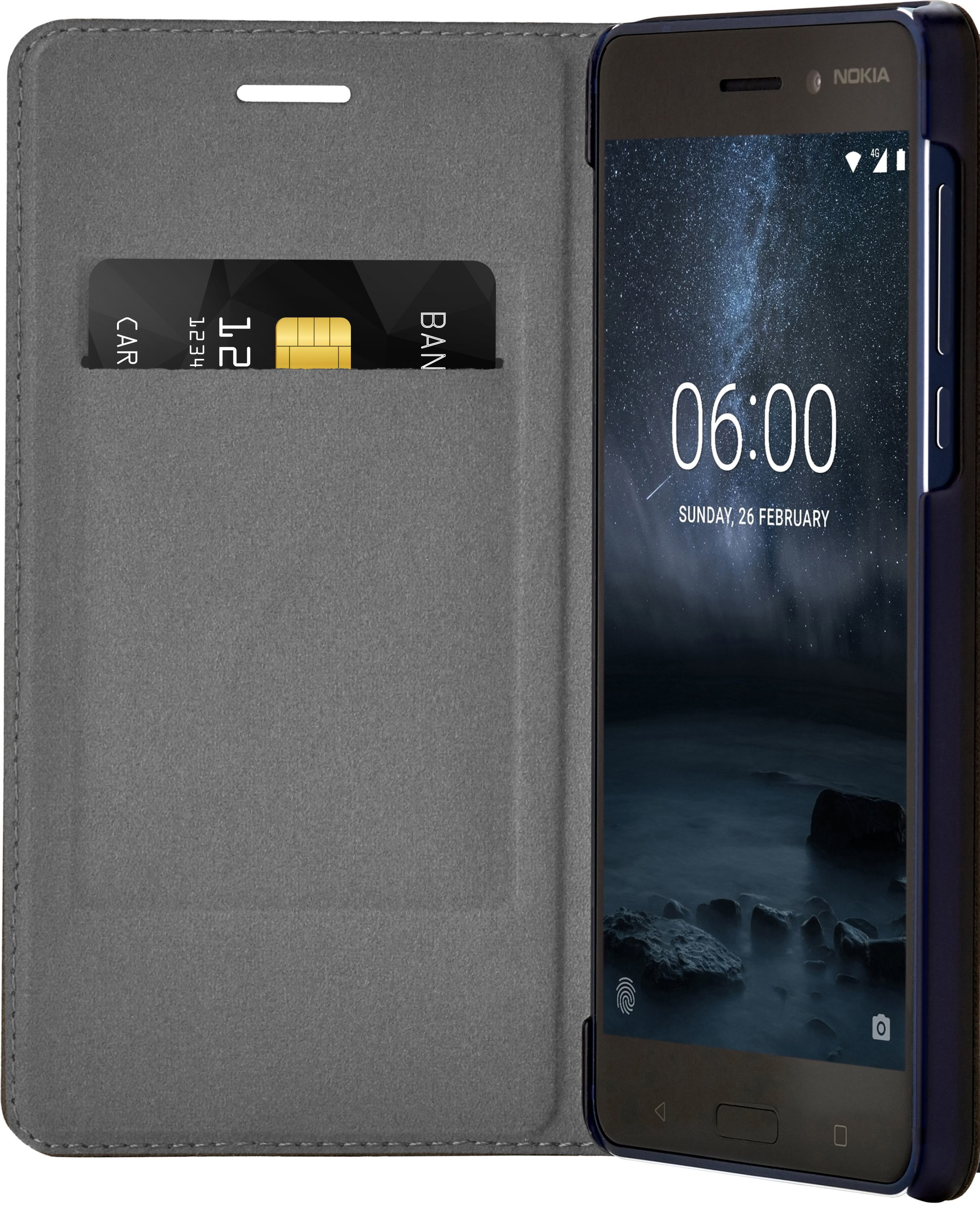 NOKIA Slim Flip Blau Case CP-301, Backcover, 6, Nokia