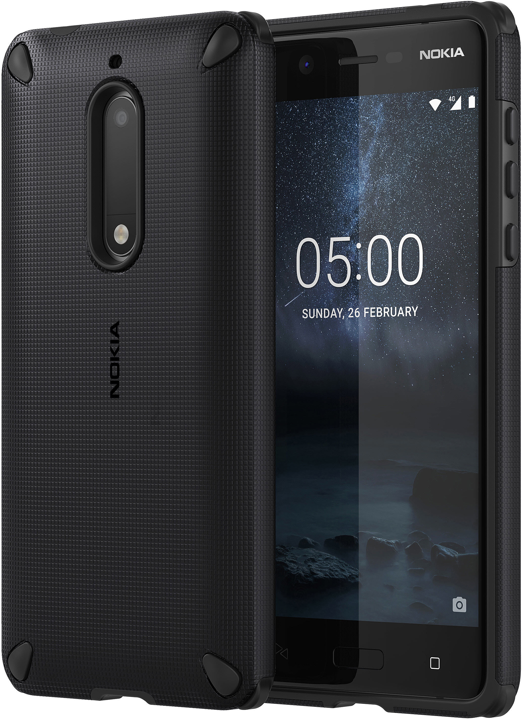 5, Nokia, Rugged Case Schwarz Backcover, NOKIA Impact CC-502,