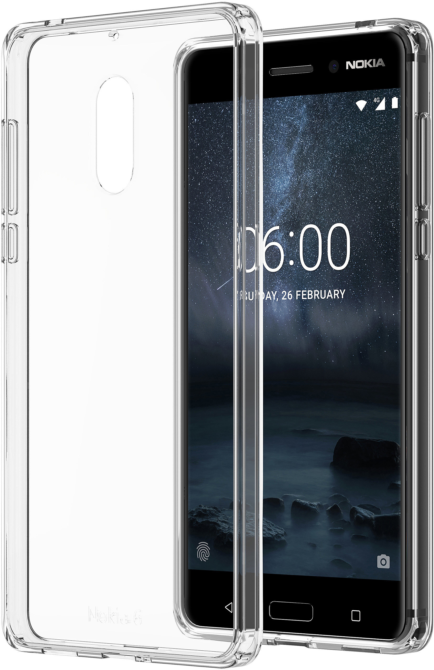 Backcover, Case Crystal Transparent NOKIA 6, CC-703, Nokia, Hybrid