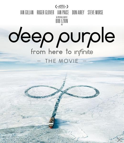 Filmposter mit einem Boot auf Eis, Text und Namen der Bandmitglieder. Blaues und weißes Farbschema.
