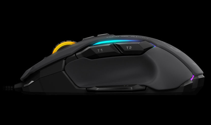 ROCCAT Kone Aimo Gaming Maus, Schwarz/Leuchtfarbe: Mehrfarbig