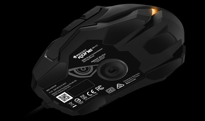 ROCCAT Kone Aimo Gaming Maus, Schwarz/Leuchtfarbe: Mehrfarbig