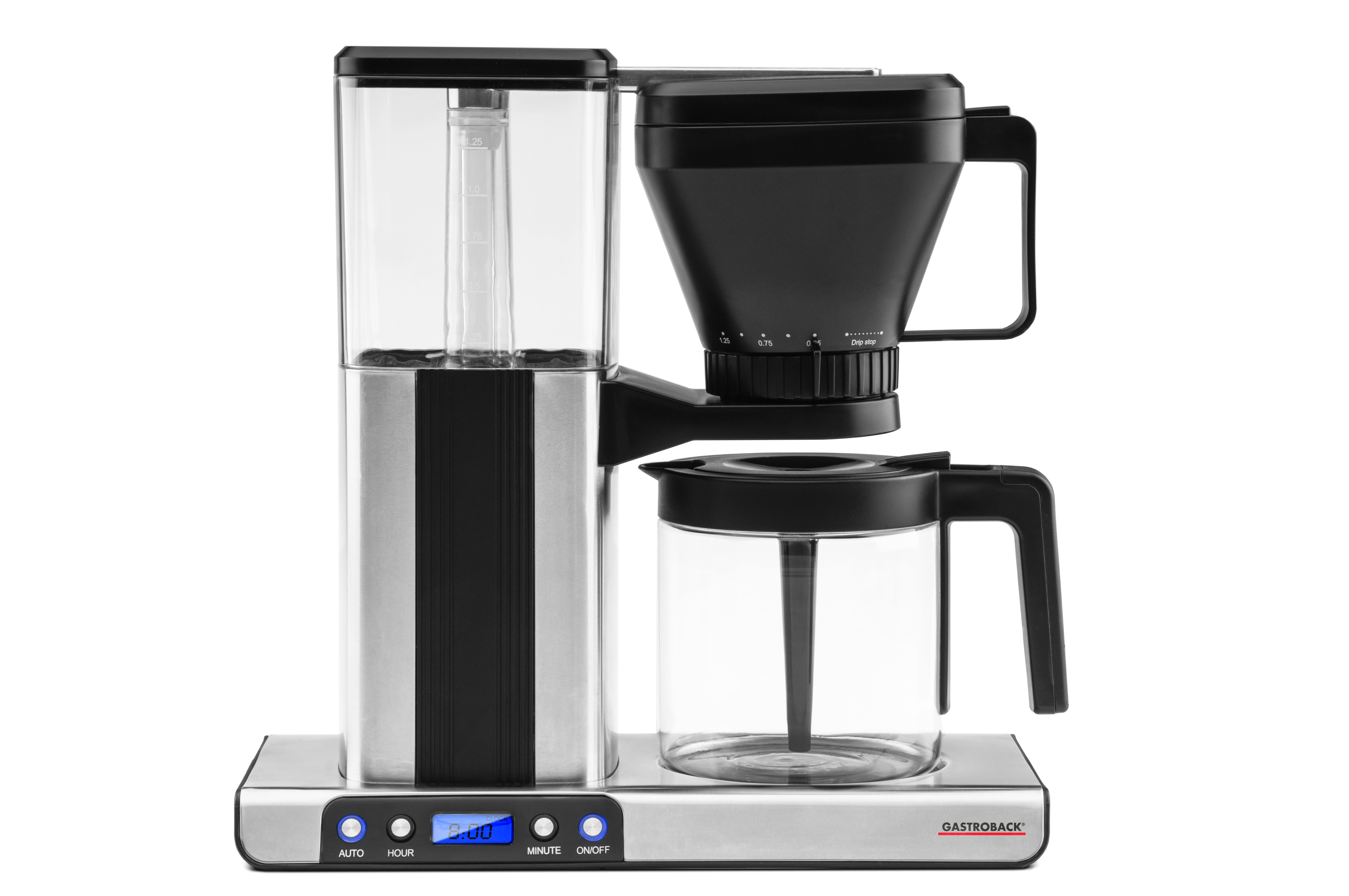 GASTROBACK 42706 Design Brew advanced Kaffeemaschine Silber/Schwarz