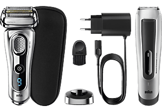 BRAUN BRAUN Series 9 9260s - Rasoio elettrico e Taglierina di barba - Wet&Dry - Argento/Nero - Rasoio+Trimmer (Cromo/Argento/Nero)