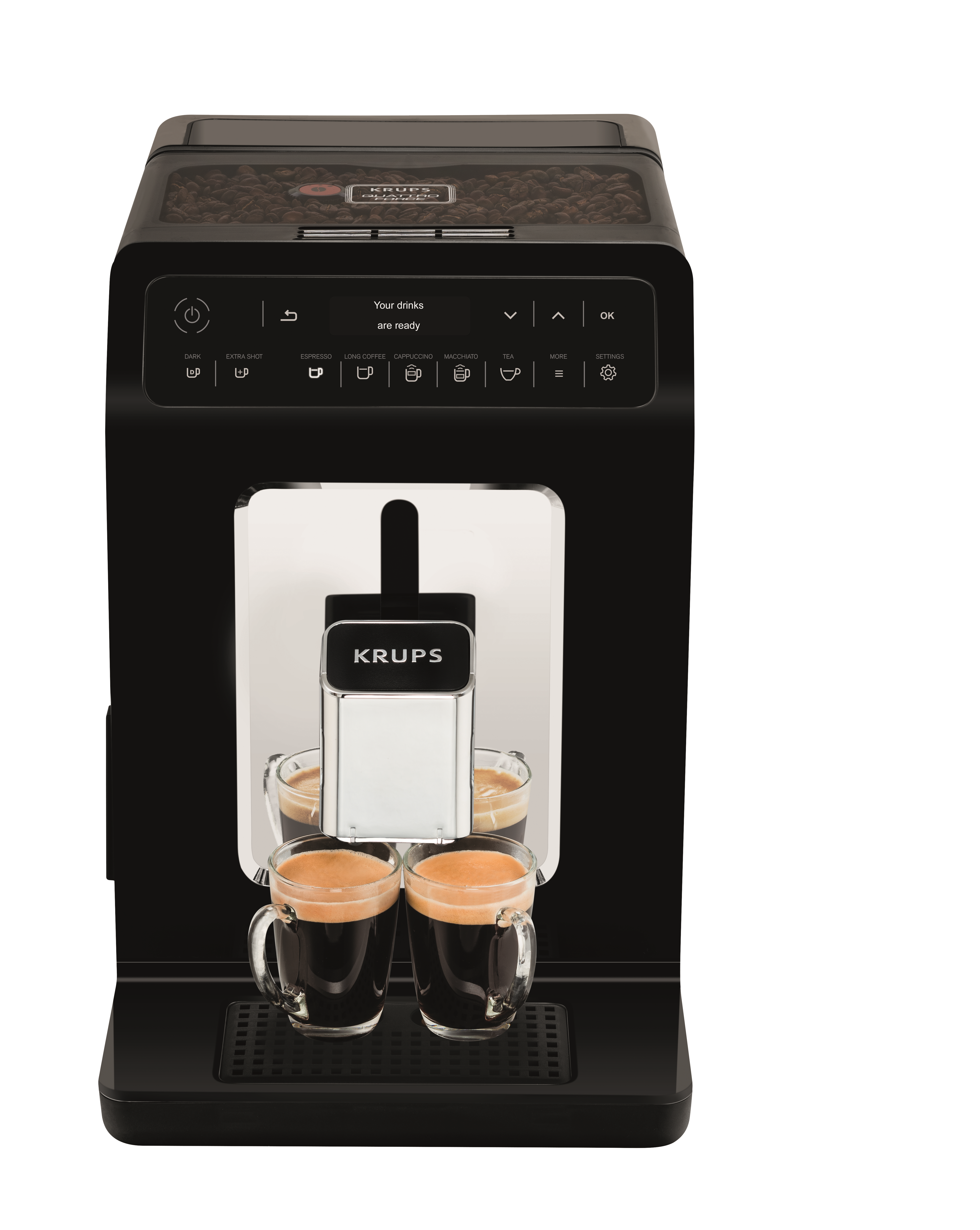KRUPS Evidence EA8908 - Volautomatische espressomachine - Maximaal aantal kopjes: 2 - Melkslang - Zwart