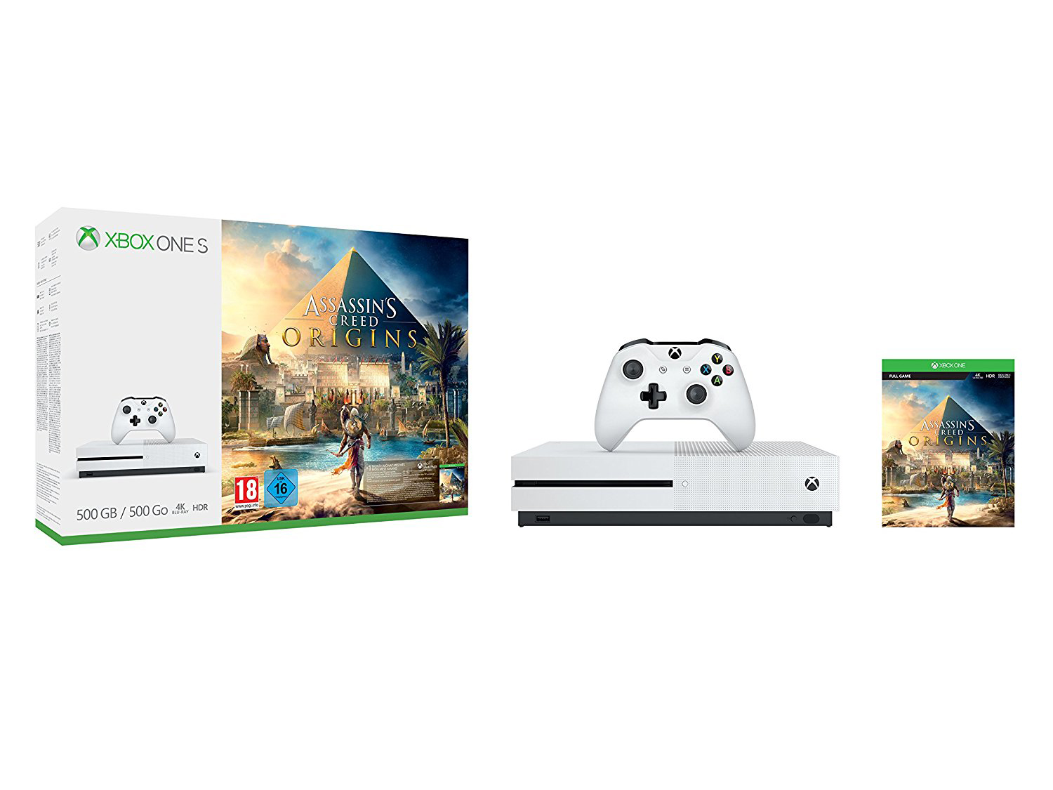 MICROSOFT Xbox One S 500GB Konsole - Assassins‘s Creed Origins Bundle