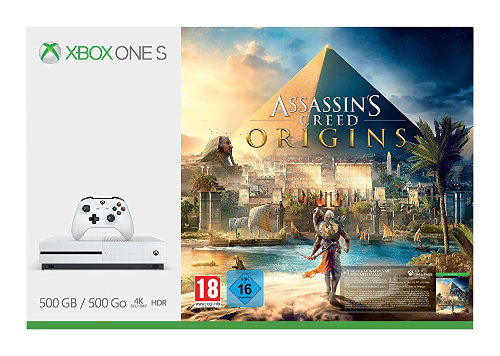 MICROSOFT Xbox One S 500GB Konsole - Assassins‘s Creed Origins Bundle