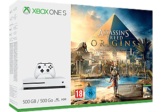 Xbox One S 500GB - Assassin's Creed Origins (DLC) Bundle - Spielkonsole - Weiss