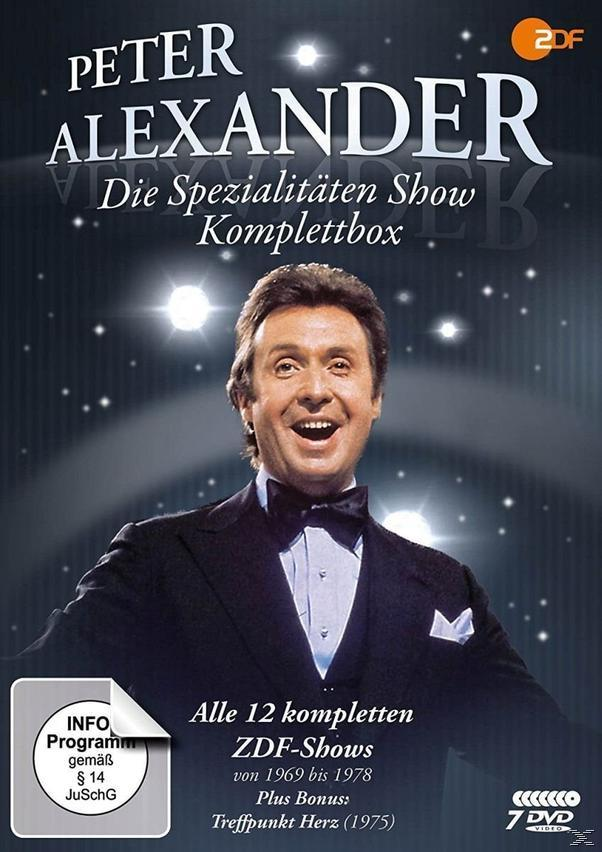 DVD-Cover der Peter Alexander Show mit Peter Alexander im Anzug, der lächelt.