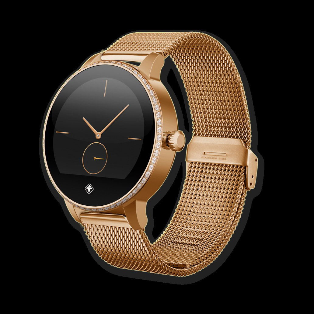 TIGER Paris Smartwatch Edelstahl, S-XXL, Rose Gold