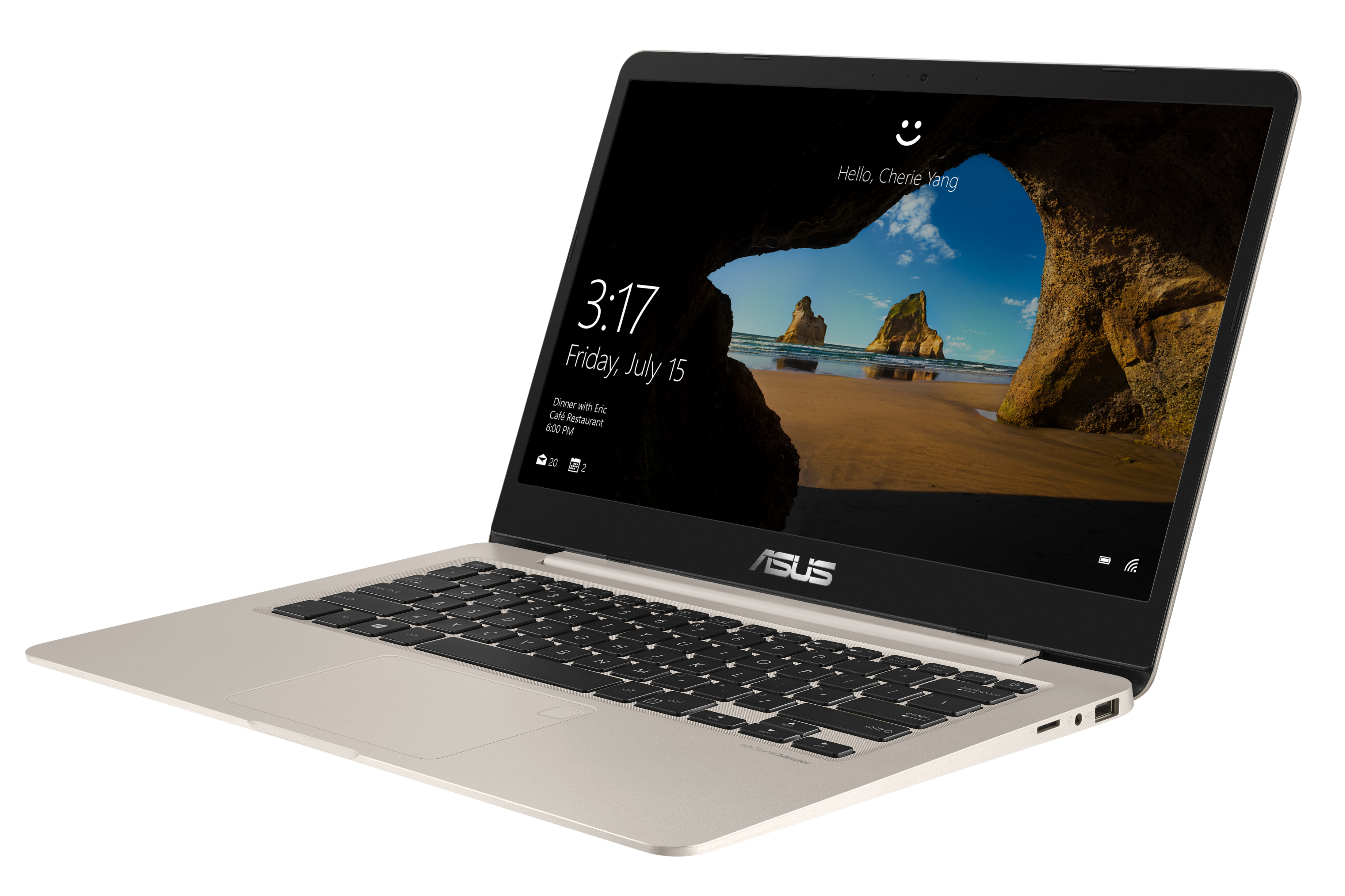 ASUS Notebook VivoBook S14 S406UA-BM012T, gold - Ausstellungsstück Notebook, 14 Zoll, Full-HD, Intel® Core™ i5-8250U Prozessor
(6MB Cache, bis zu 3.40 GHz), 8 GB, 256 GB SSD