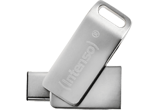 INTENSO Intenso cMobile Line - Memoria ausiliaria USB - 64 GB - Argento - Chiavetta USB  (64 GB, Argento)