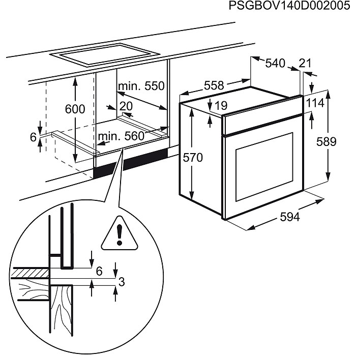 ELECTROLUX EZB 3410 AOK beépíthető sütő