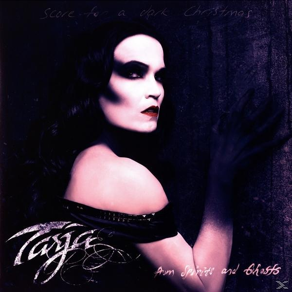 Albumcover 'A Dark Christmas'. Frau mit dunklem Make-up. Text: Tarja, From Spirits and Ghosts. Dunkler Hintergrund.