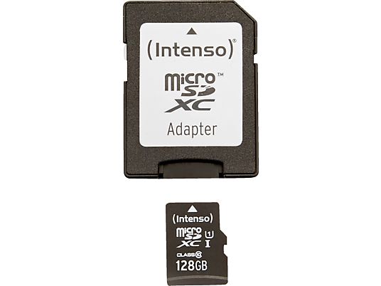 INTENSO MIC-SDXC PREMIUM 128Go - Carte mémoire  (128 GB, 45 MB/s, Noir)