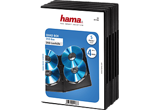 HAMA DVD Quad Box, noir (pack de 5 ) - Boîtier-DVD (Noir)