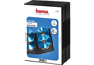 HAMA hama DVD Quad Box, nero (pacchetto di 5 ) - Custodia vuota da DVD (Nero)