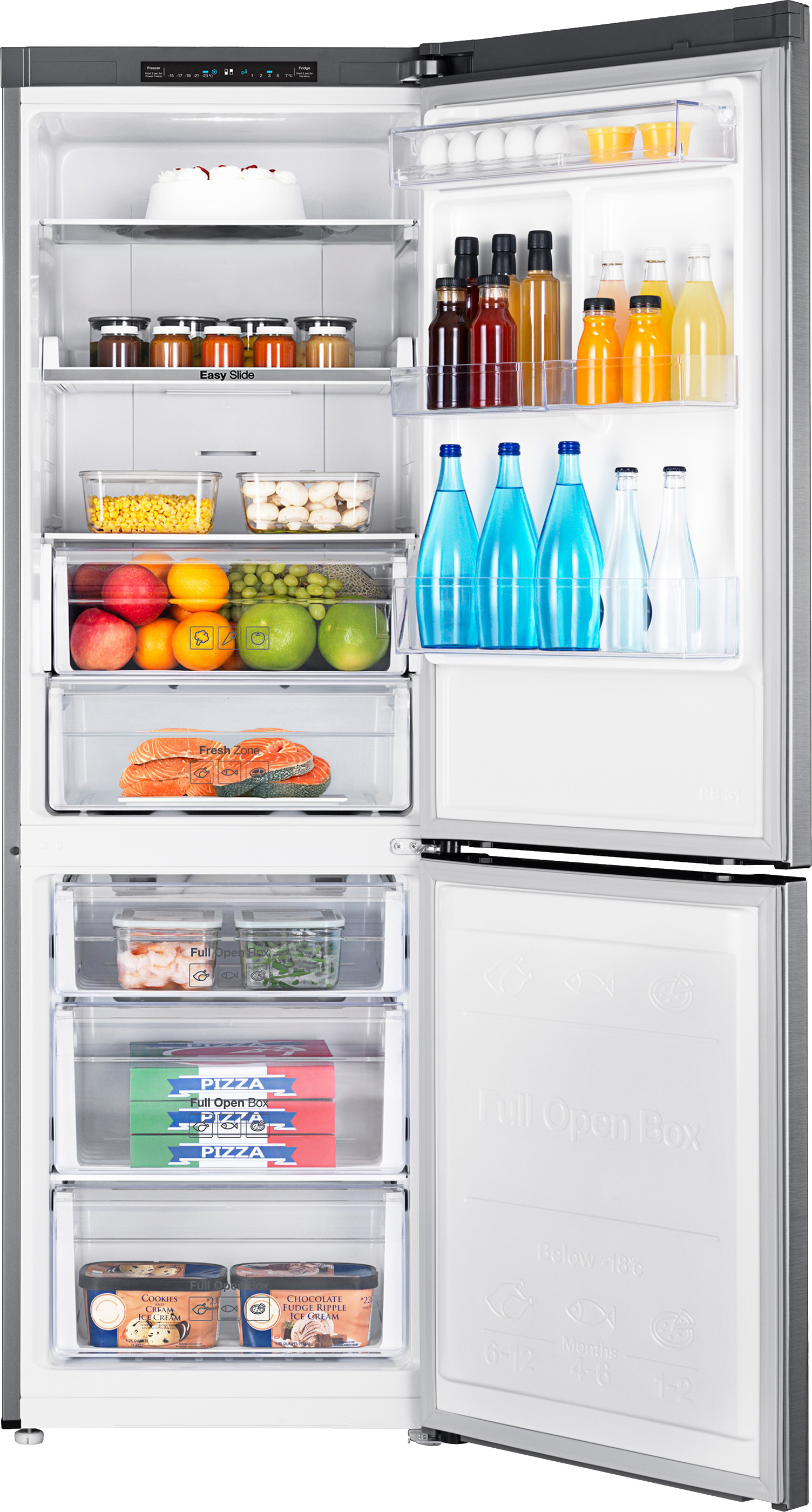 SAMSUNG RL30J3005SA Kühlgefrierkombination (E, 321 l, 1780 mm hoch, Edelstahl)