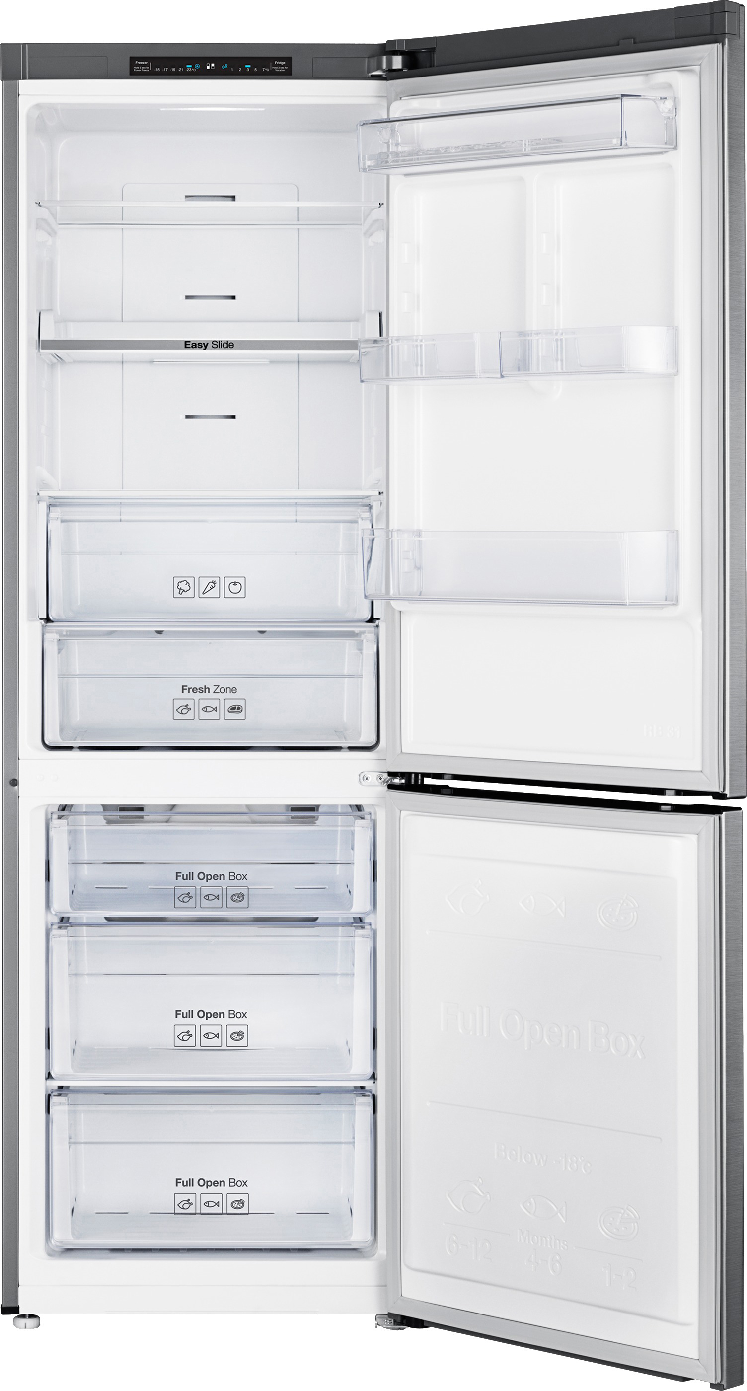 SAMSUNG RL30J3005SA Kühlgefrierkombination (E, 321 l, 1780 mm hoch, Edelstahl)
