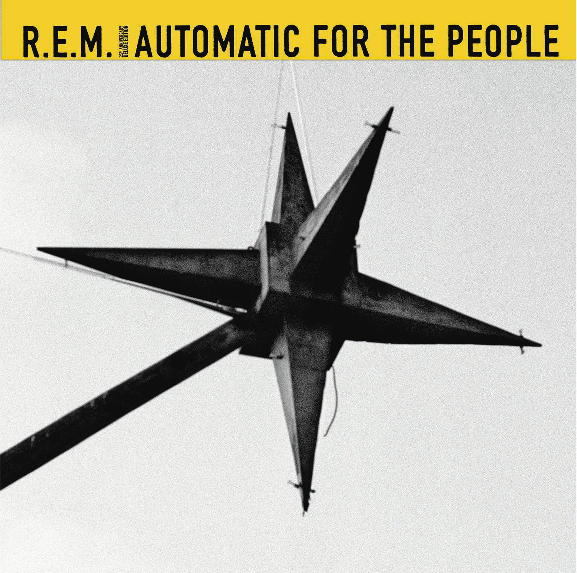 Albumcover für R.E.M.s 'Automatic for the People', mit einer sternförmigen Struktur.