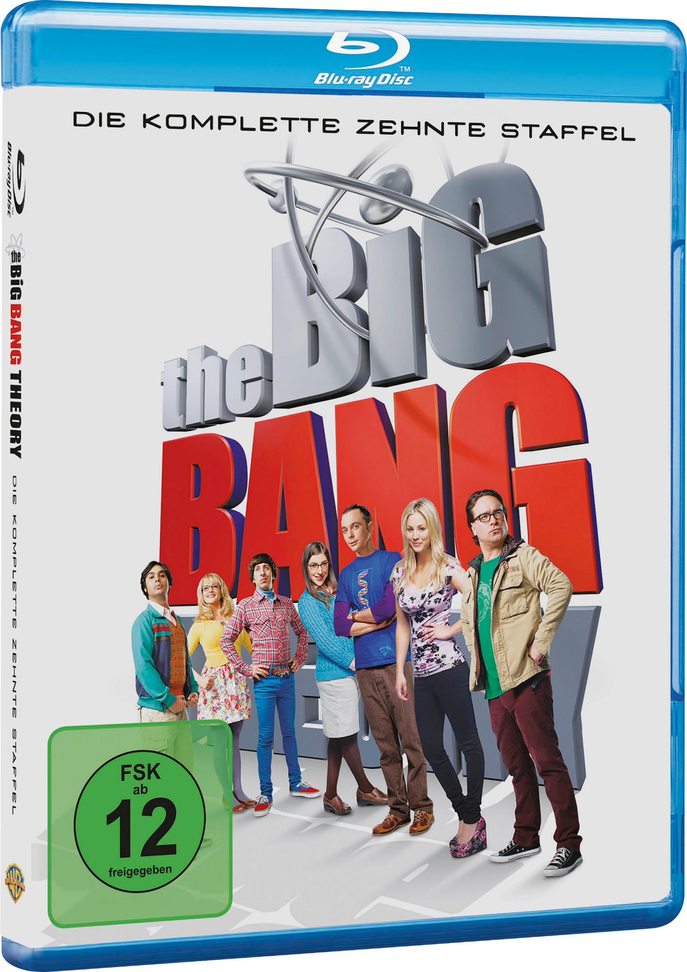 Blu-ray-Hülle, The Big Bang Theory Cover, Show-Cast, Titel und ein Rating-Abzeichen.