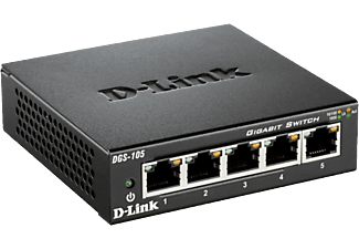 DLINK D-Link DGS 105 - Switch - 5 porte - Fino a 2000 Mbps - Nero - Switch (Nero)