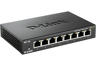 DLINK D-Link DGS 108 - Switch - 8 x 10/100/1000 - Nero - commutatore (Nero)