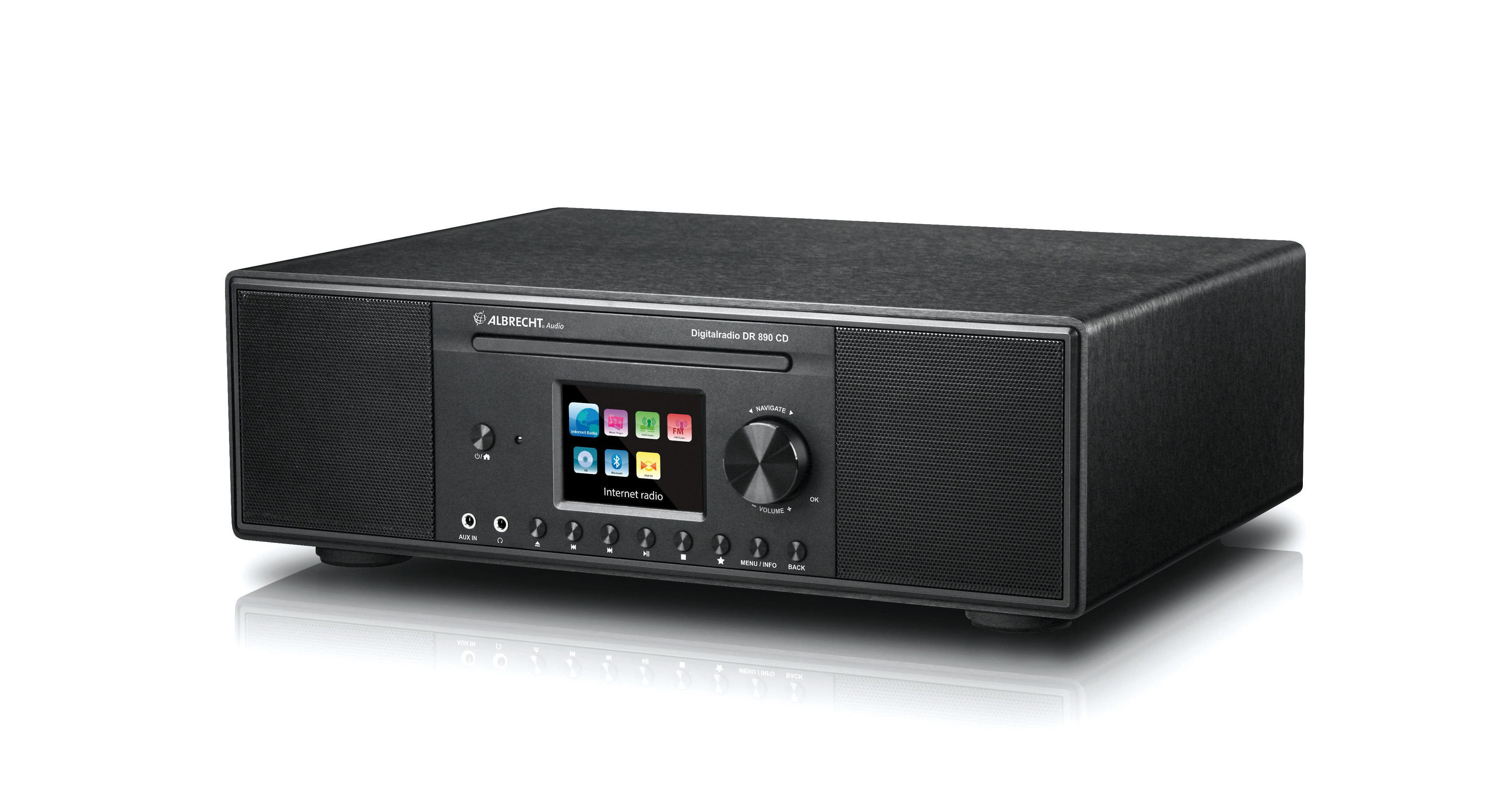 ALBRECHT DR890 CD Internetradio, Internet Radio, FM, DAB+, Schwarz