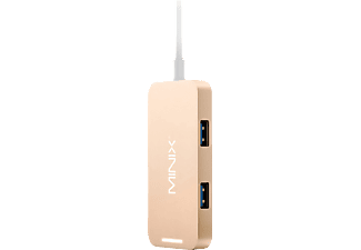 MINIX NEO C MINI USB-C Multi-Port Adapter - Multiport Adapter (Gold)