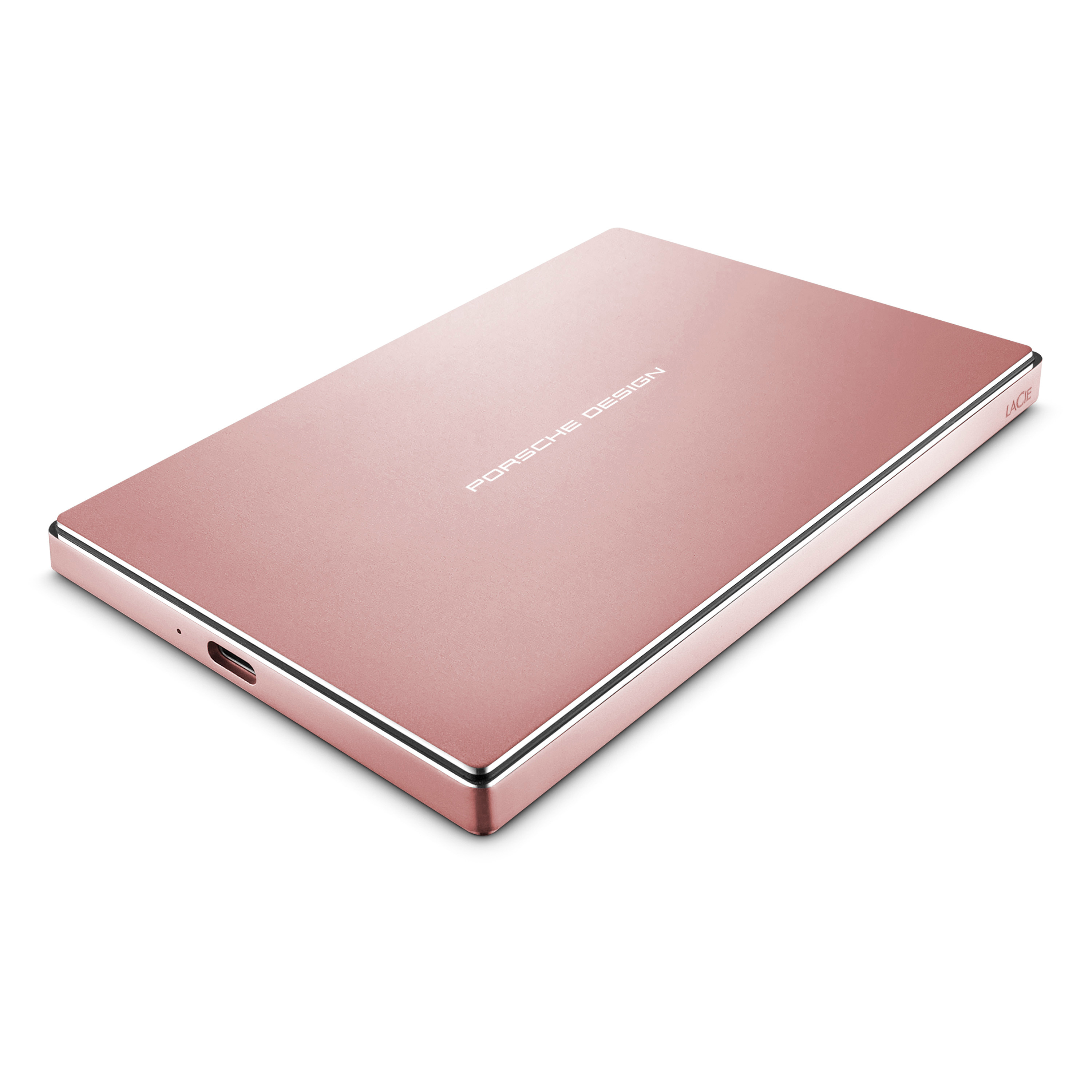 LACIE Porsche Design Mobile Drive Festplatte, 2 TB HDD, 2,5 Zoll, extern, Rose-Gold
