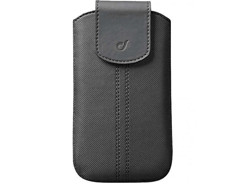 CELLULARLINE Lederen Tas Slide & Pull 4.8'' Zwart (SLIDEPULL2XK)