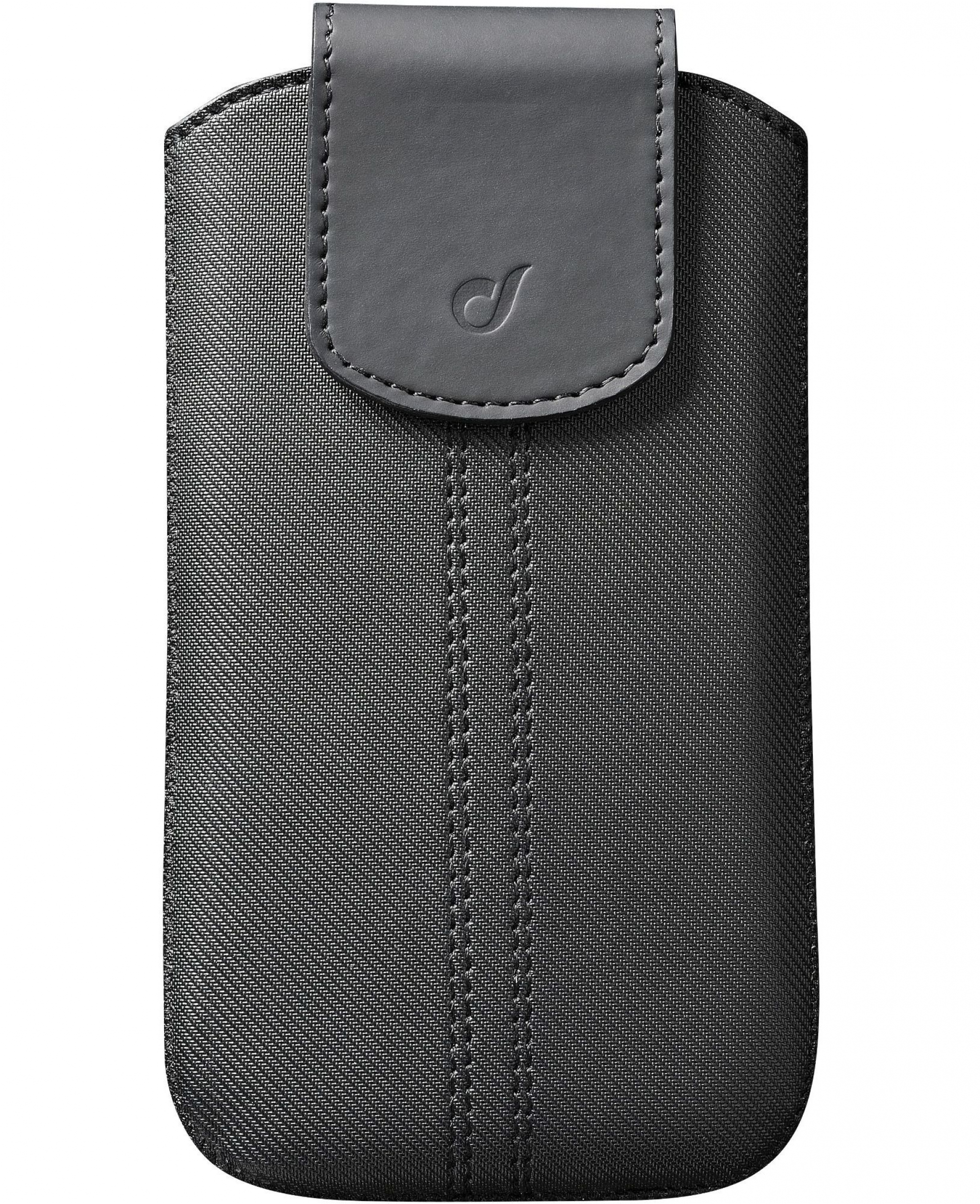 CELLULARLINE Sac Cuir Slide & Pull 5.4" Noir (SLIDEPULL3XK)