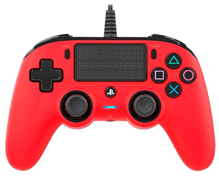 Nacon Compact Controller wired para ps4 rojo colour edition gamepad pl mando cable licencia oficial sony bigben ps4pc color y