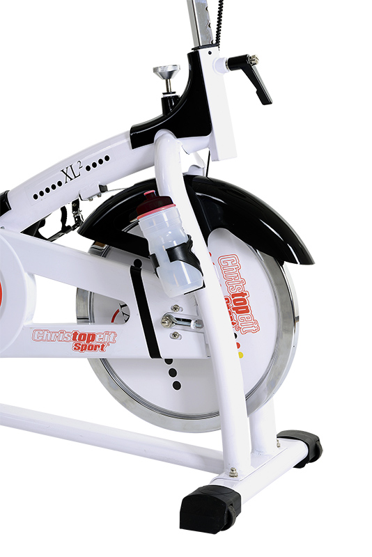 CHRISTOPEIT Racer Bike XL 2 weiß Heimtrainer, Weiß/Schwarz