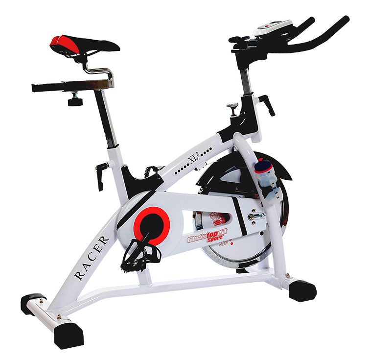 CHRISTOPEIT Racer Bike XL 2 weiß Heimtrainer, Weiß/Schwarz