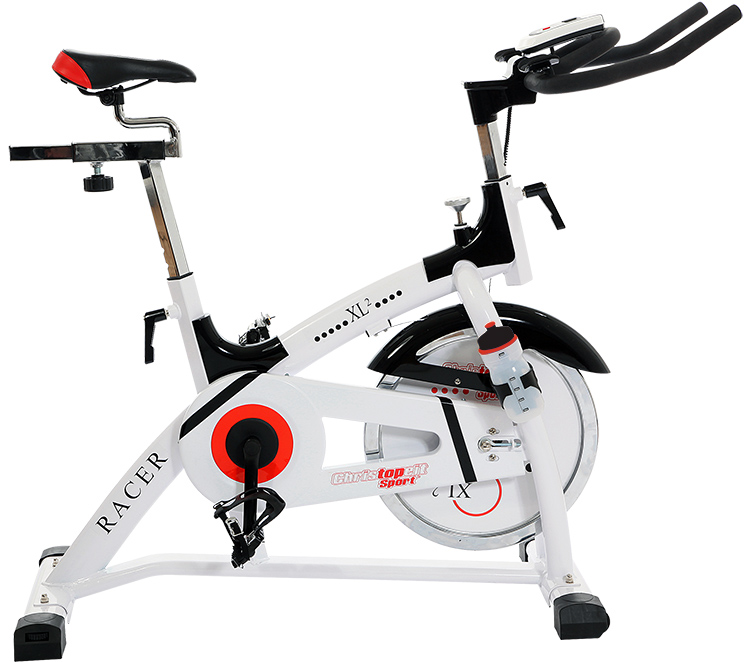 CHRISTOPEIT Racer Bike XL 2 weiß Heimtrainer, Weiß/Schwarz
