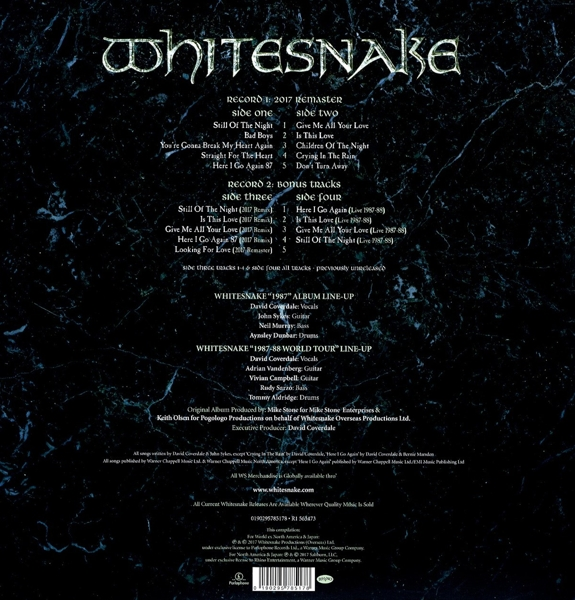 Whitesnake - 1987 - Anniversary Edition) (Vinyl) (30th