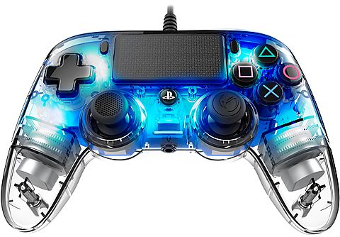 NACON Manette filaire Compacte Lumineuse PS4 Bleu (PS4OFCPADCLBLUE)